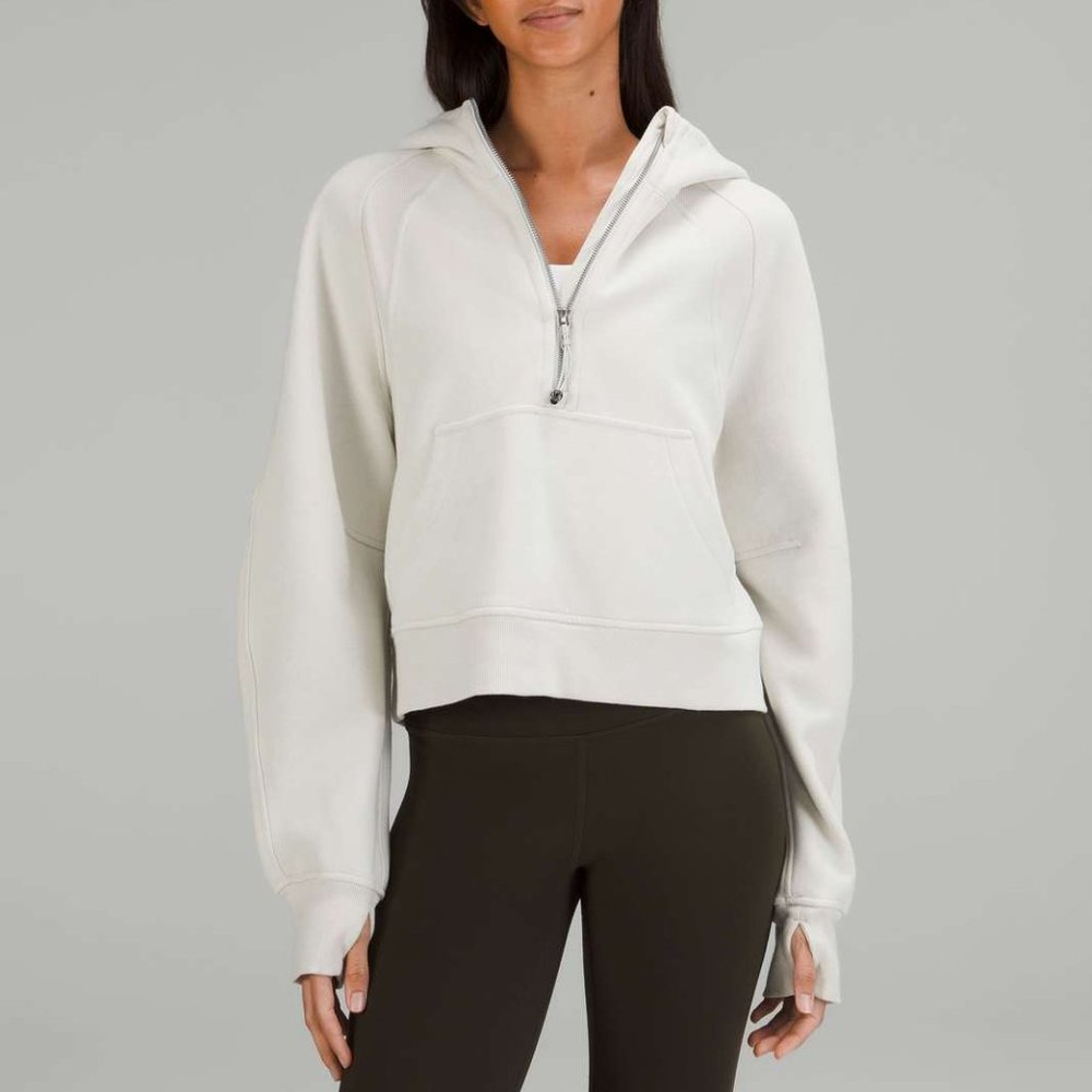 Lululemon Scuba Oversized Half-Zip Hoodie - Bone - M/L